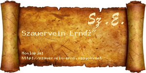 Szauervein Ernő névjegykártya