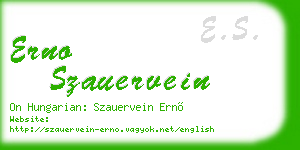 erno szauervein business card